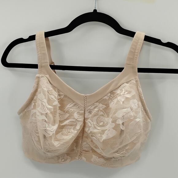 Wacoal 38DDD Awareness Full Figure Soft Cup Bra Beige Tan Wire Free 85276 - Picture 1 of 5